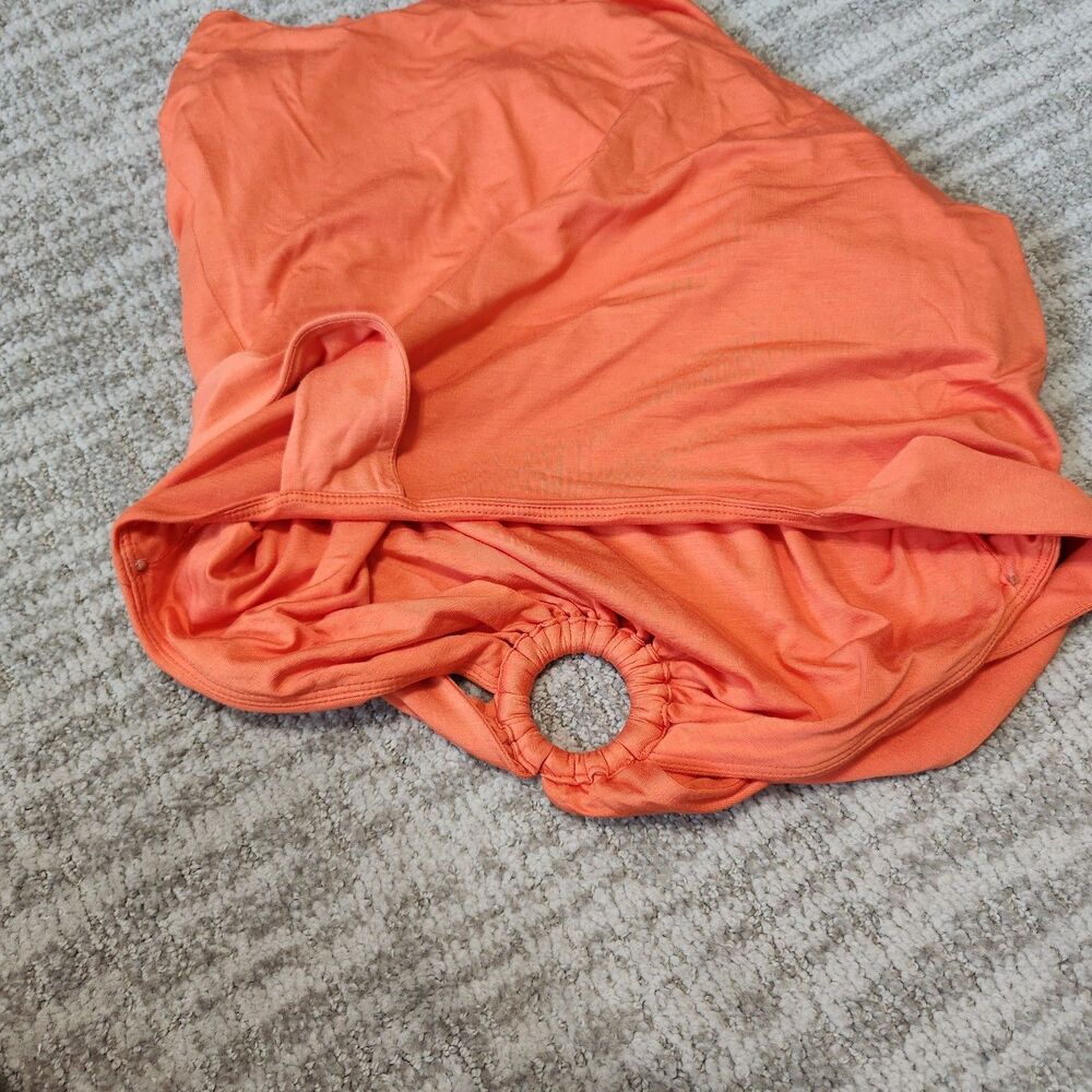 Trina Turk women's key hole shelf bra tank top orange size M - Picture 8 of 10